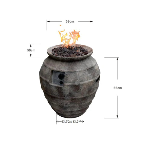 Modeno Pompeii Concrete Fire Pit Outdoor Surplus USA